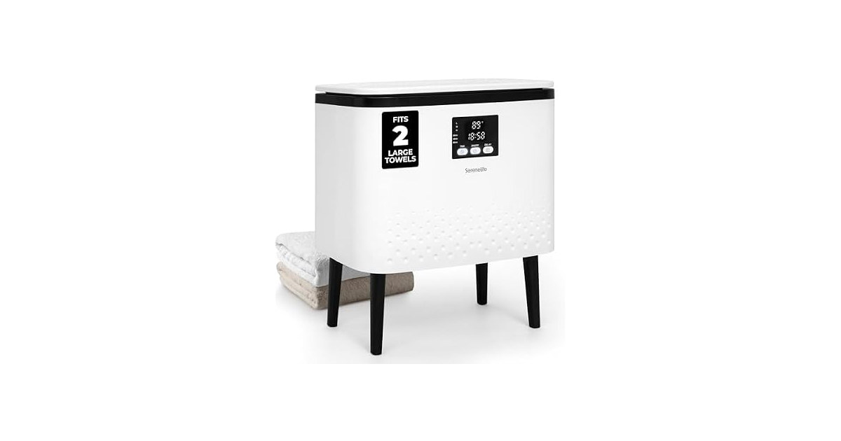 SereneLife Rectangular Towel Warmer Bucket