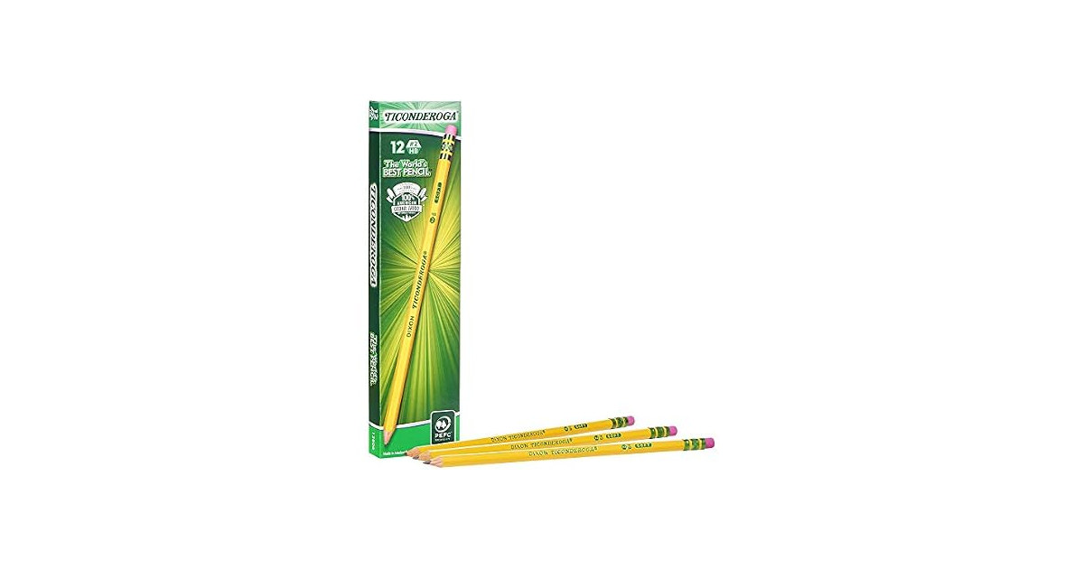 TICONDEROGA Woodcase Pencils with Erasers