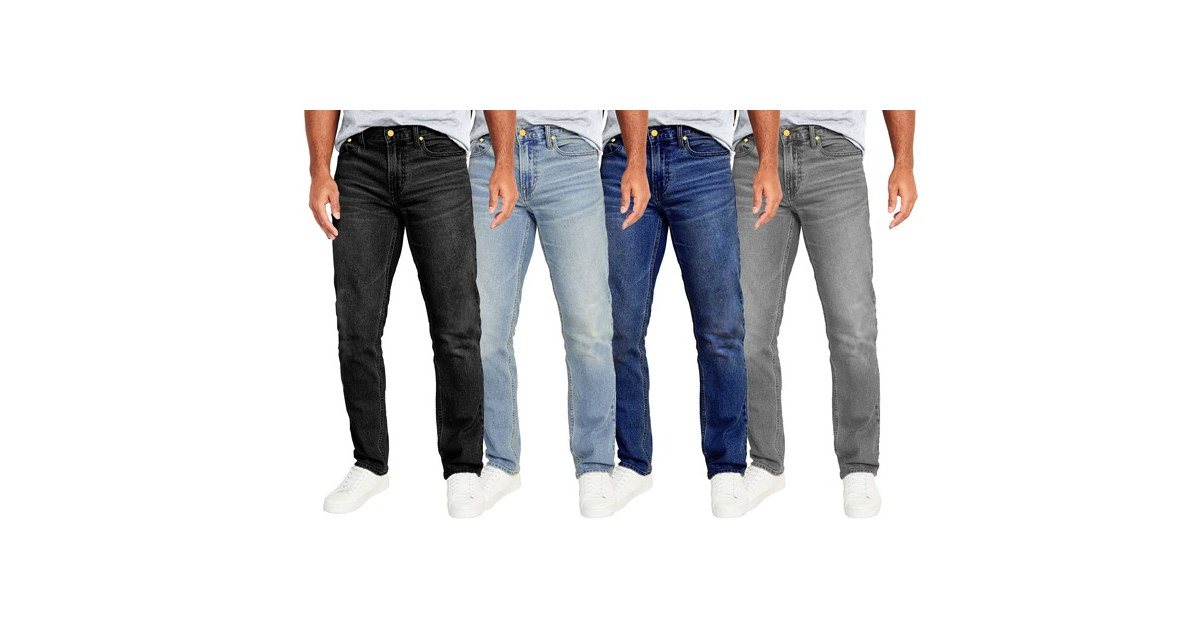 Men's Straight Flex Stretch Jeans 31" Inseam