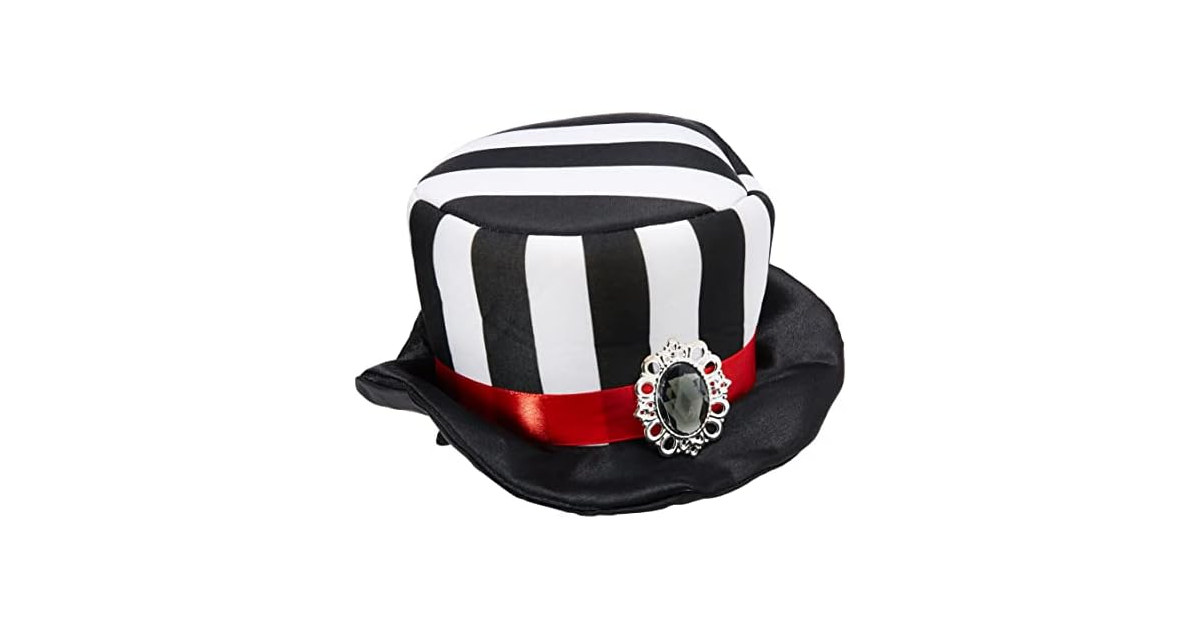 Rubies Black/White Mini Top Hat