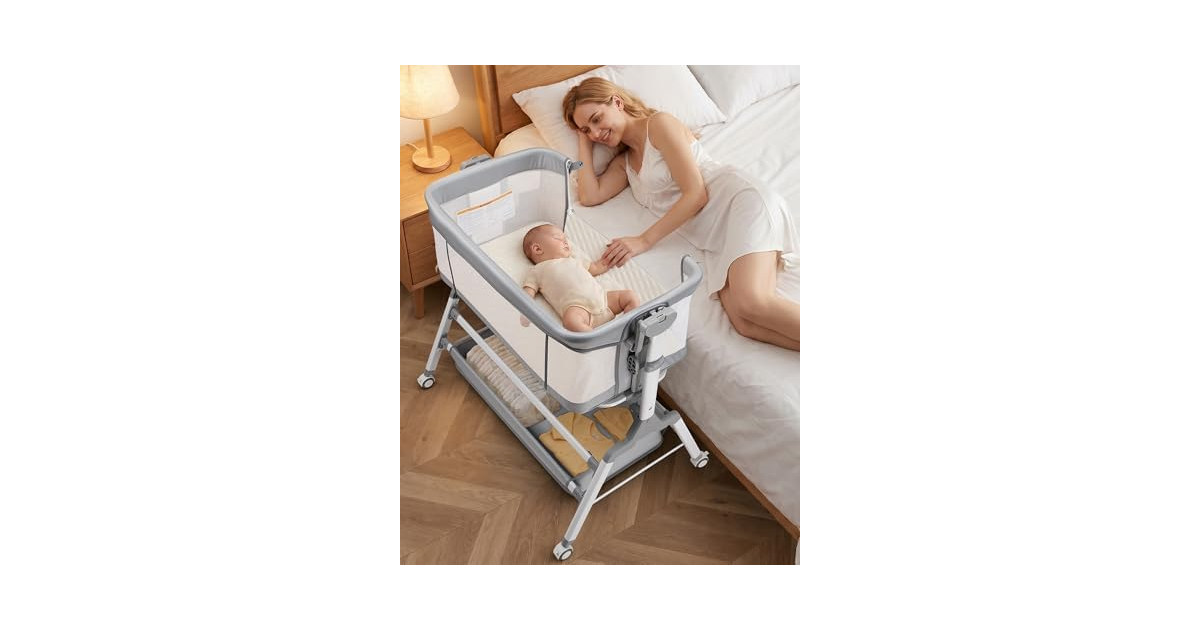 AOOTSMILE 3 in 1 Baby Bassinet Bedside Sleeper