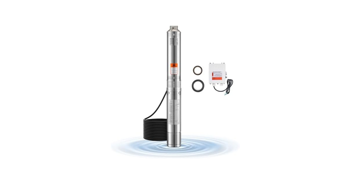 VEVOR Deep Well Submersible Pump, 1 HP