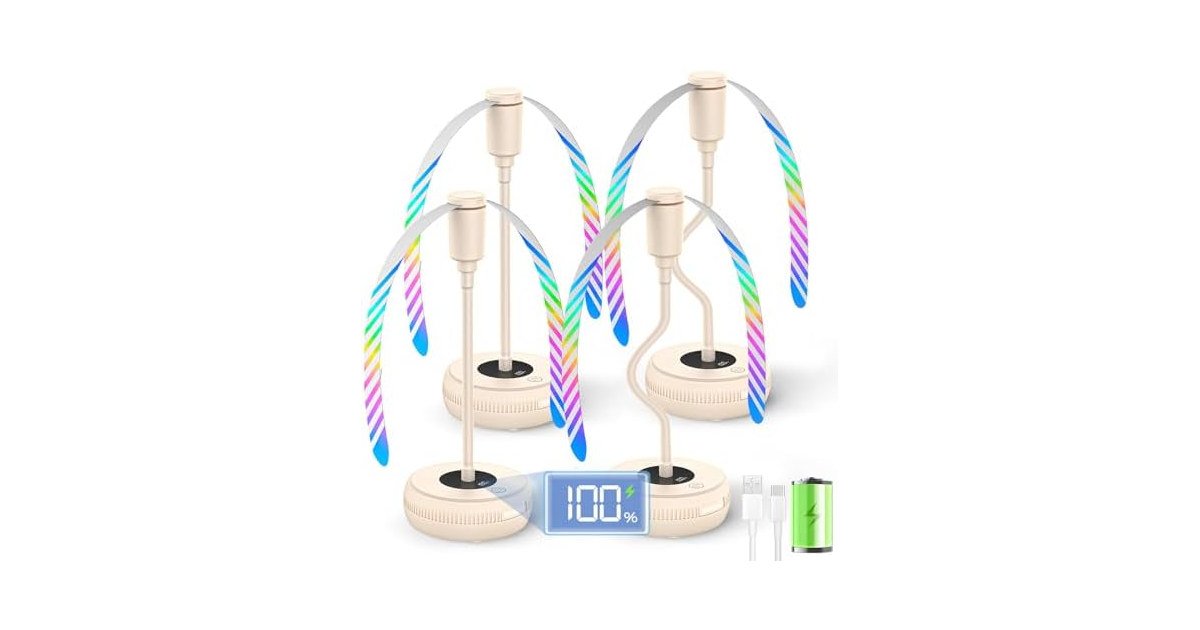 TriPole Rechargeable Fly Fan Table LED
