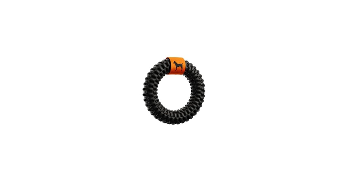 NOAH & PAW Luxury Dog Toy, TPU- Ring, Black
