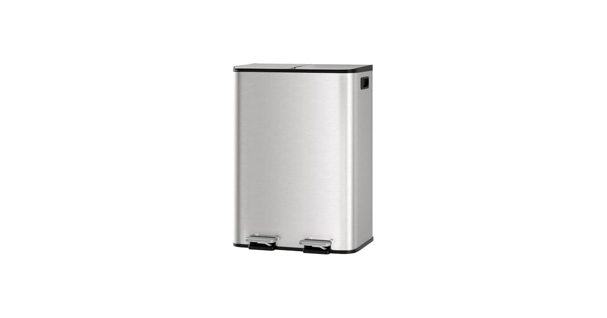 GAOMON Dual Trash Can, 2 x 8 Gal