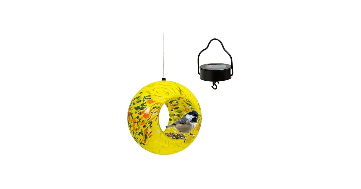 Sunnydaze Summer Burst Solar Bird Feeder