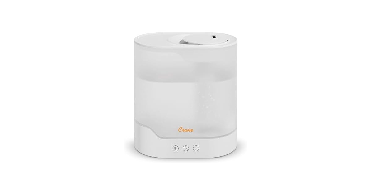 Crane 0.7 Gallon Top Fill Cool Mist Humidifier and