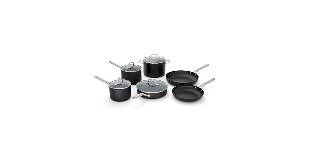 Calphalon® Hard-Anodized Nonstick 10-Piece Cookware Set