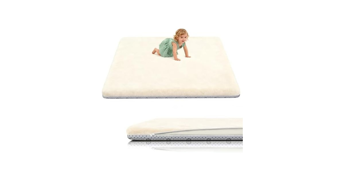 Yozoia Beige Baby Play Mat 50" x 50"