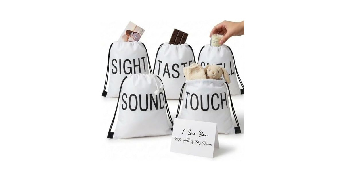 Bafeil 5 Senses Gift Bags 10pc White