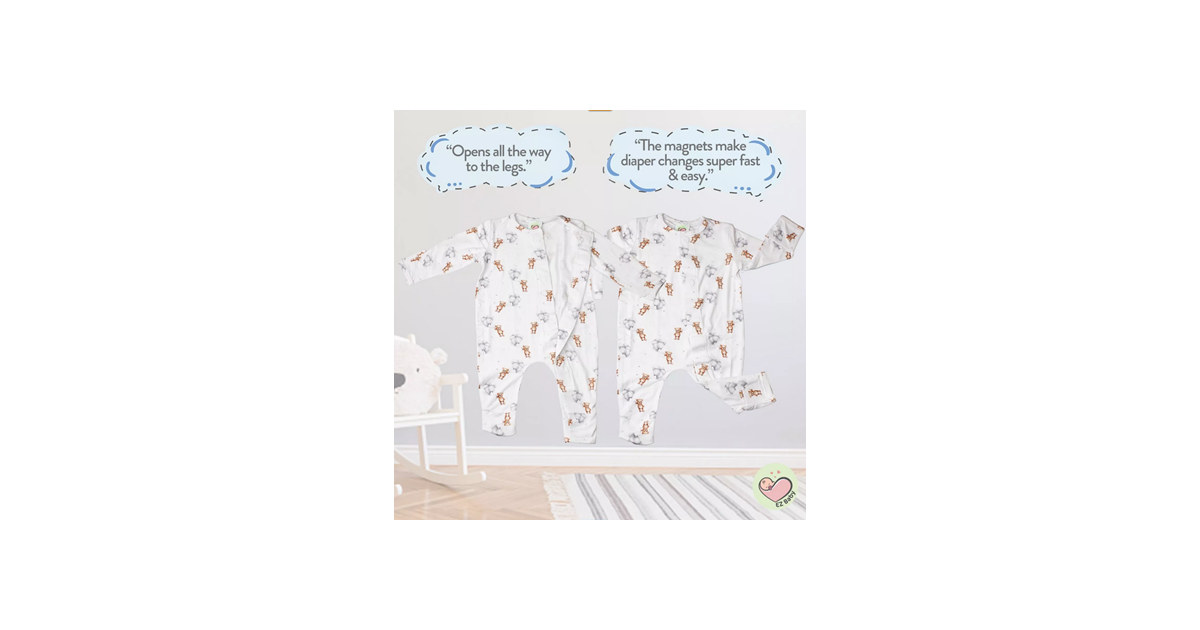 Baby Pajamas with Magnetic Buttons