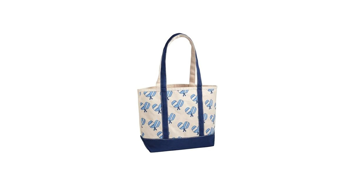 Mud Pie Cotton Canvas Pickleball Tote