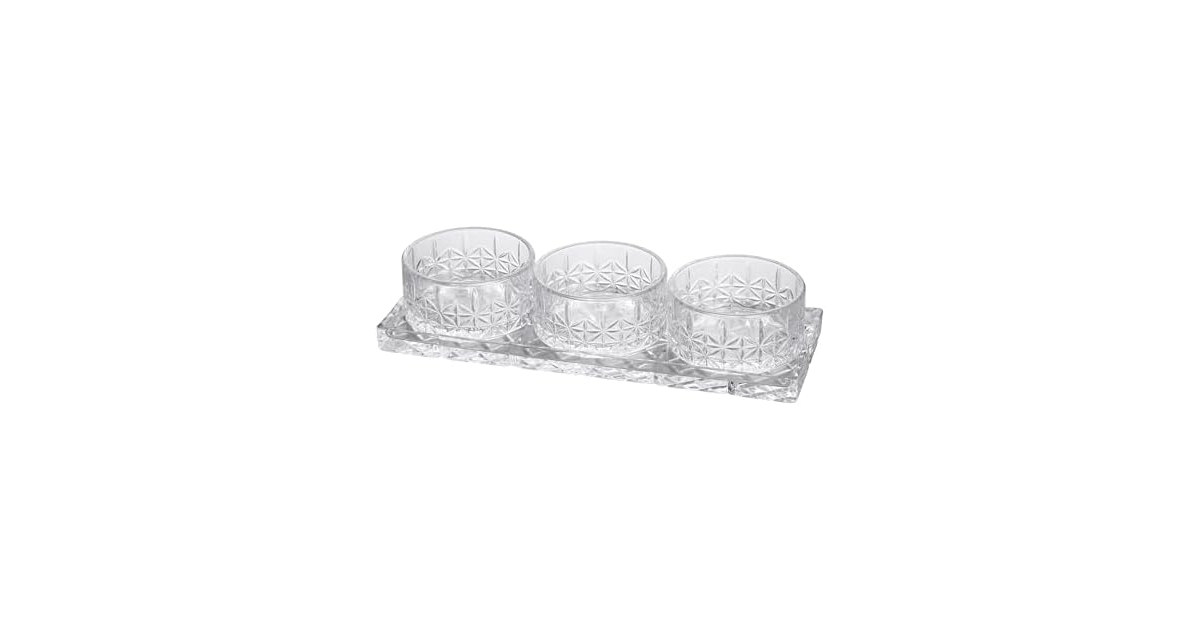 Lorren Home Trends Crystal Glass Serving Set