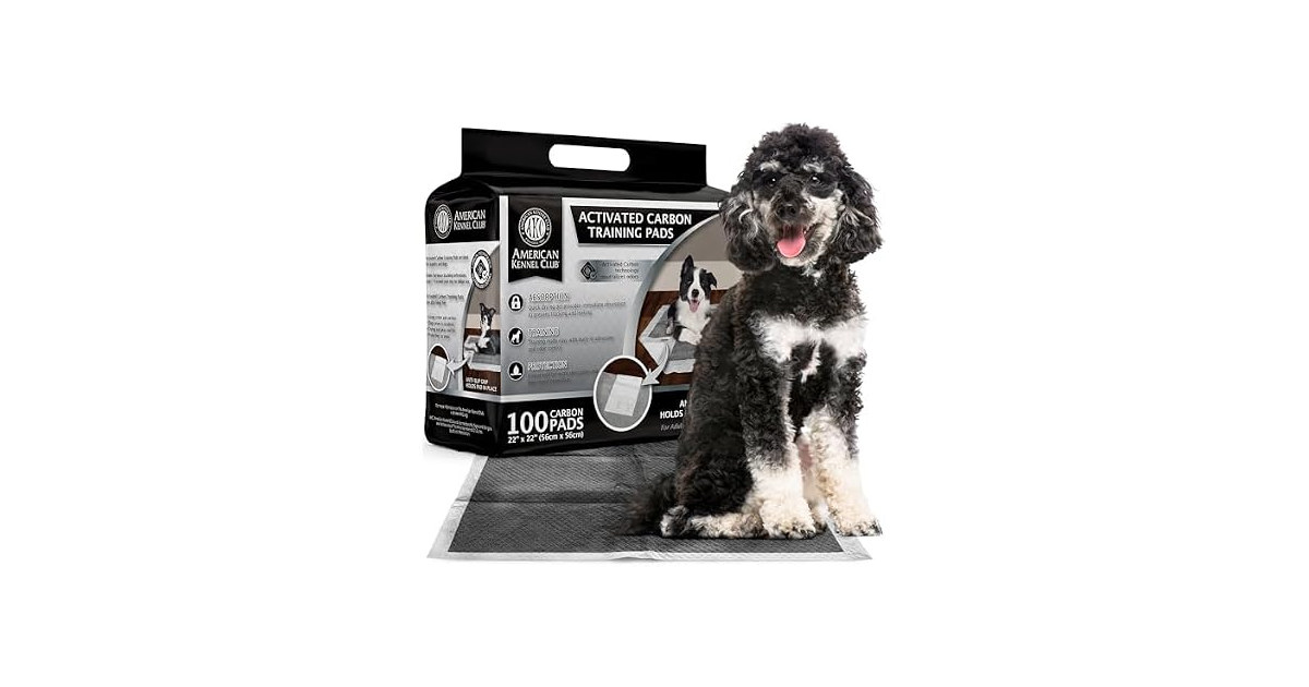 AKC Charcoal Puppy Training Pads, Carbon Odor Control
