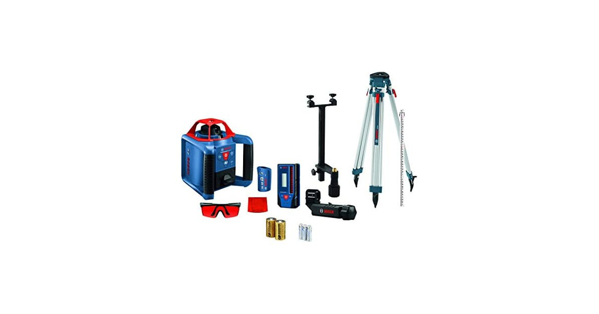 Bosch GRL1000-20HVK-R Self-Leveling Rotary Laser Kit