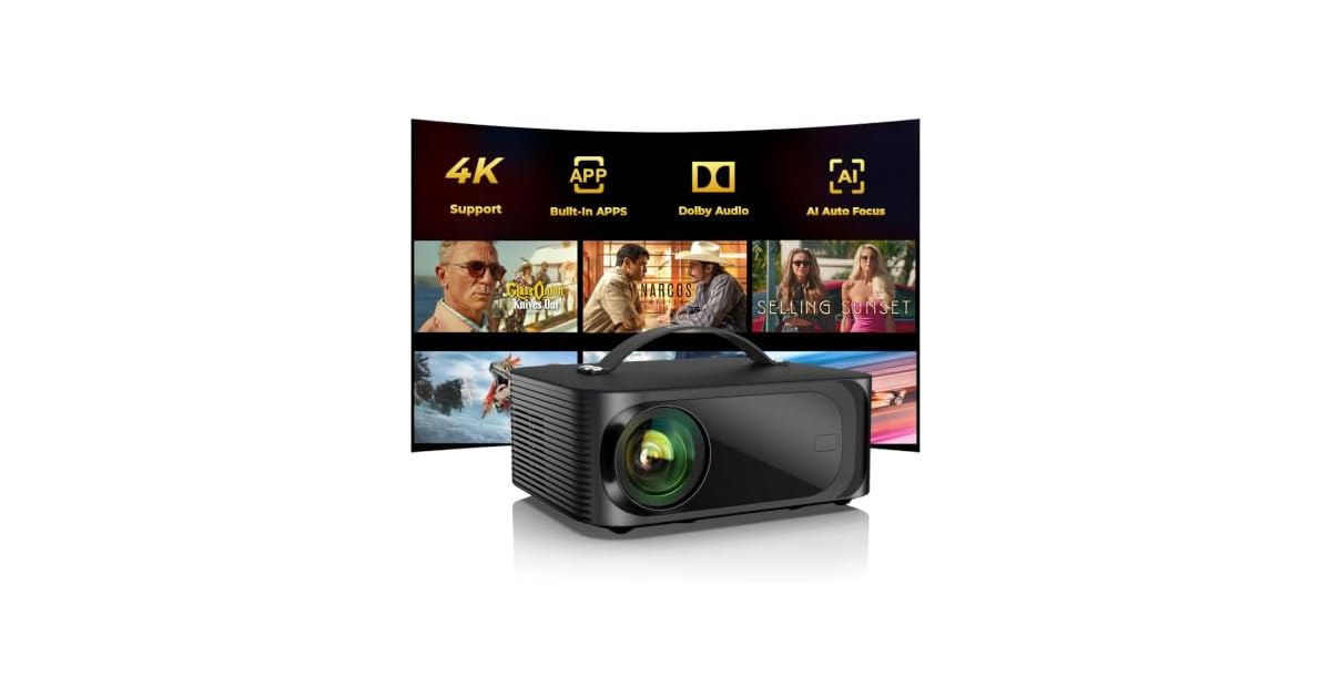 ONOAYO Outdoor-Projector-4K with AI Auto