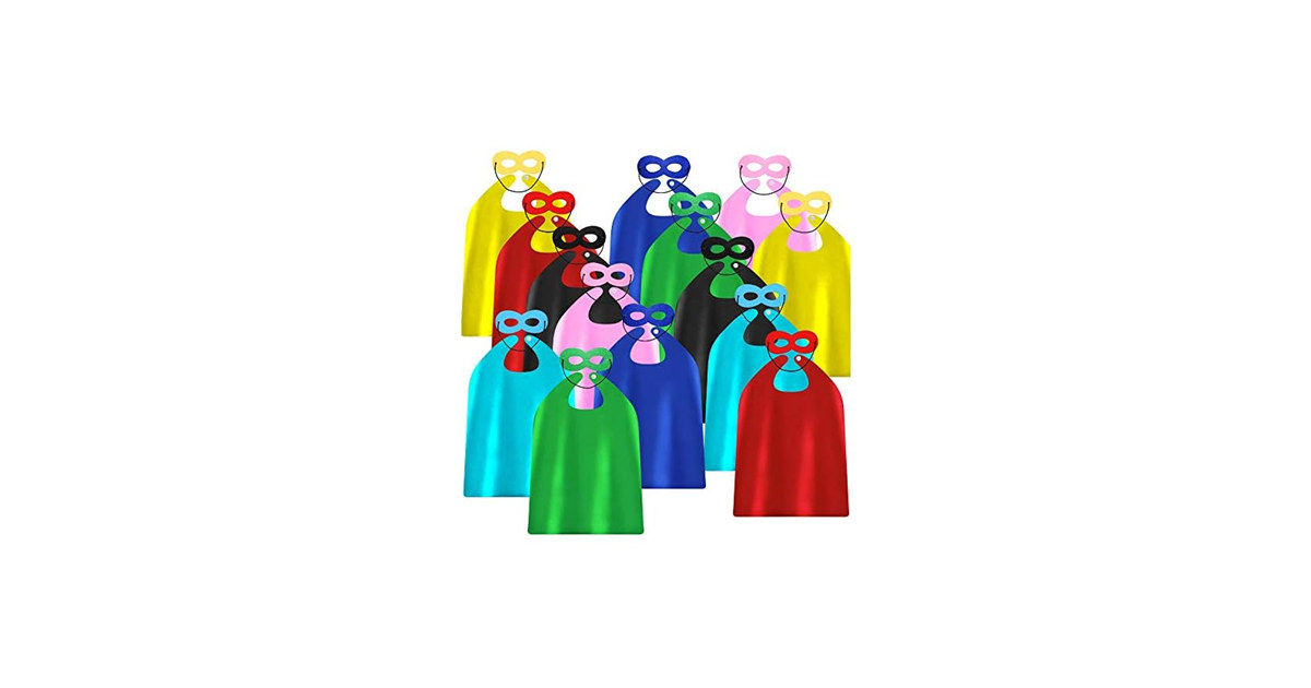 Kids Superhero Capes and Masks 14 Sets