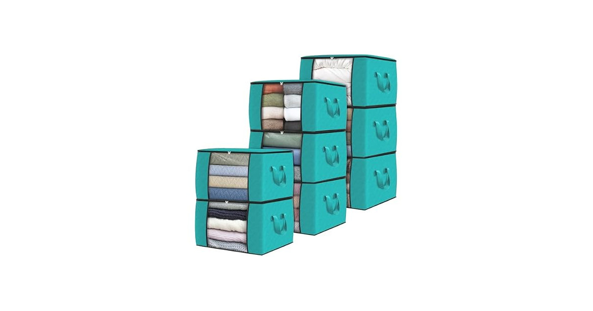 Fab totes 60L Green 8 Pack Storage Bags