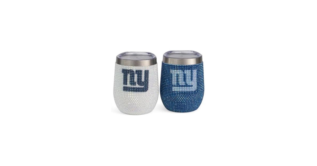NEW YORK GIANTS 2-Pack Bling SS Stemless Tumblers