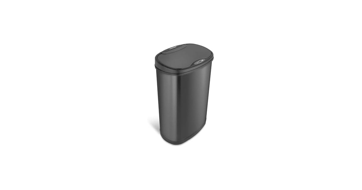 Delletir Motion Sensor Trash Can Black