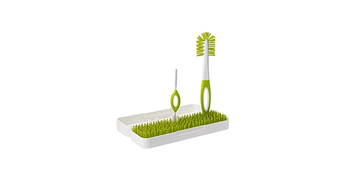 Silicone Travel Bottle Drying Rack & Brush