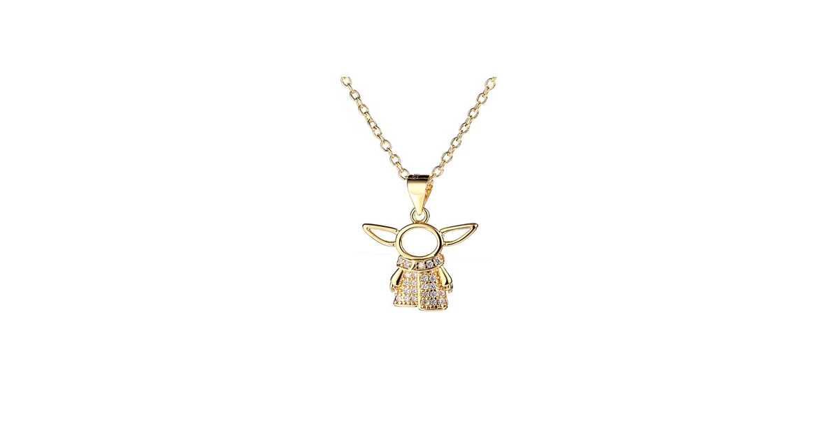 Baby Yoda Crystal Necklace