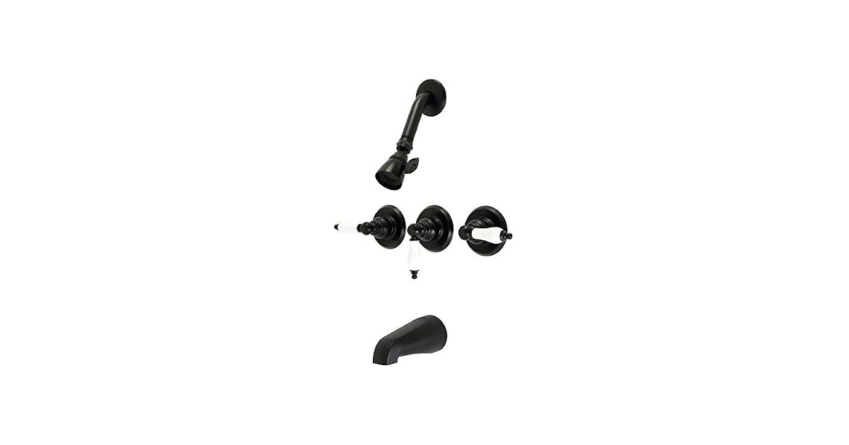Kingston KB230PL Tub and Shower Faucet, Matte Black