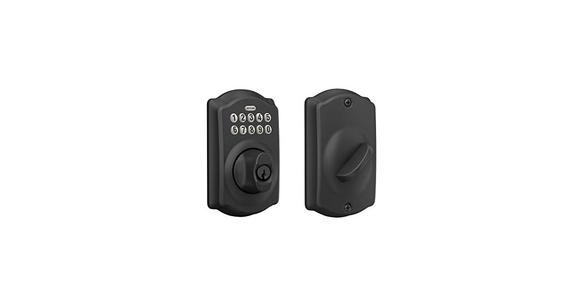 Schlage Camelot Matte Black Electronic
