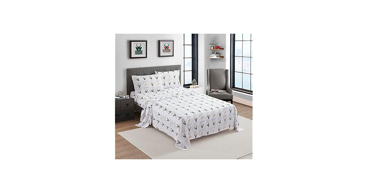 Milwaukee Bucks NBA Licensed Twin Sheet Set