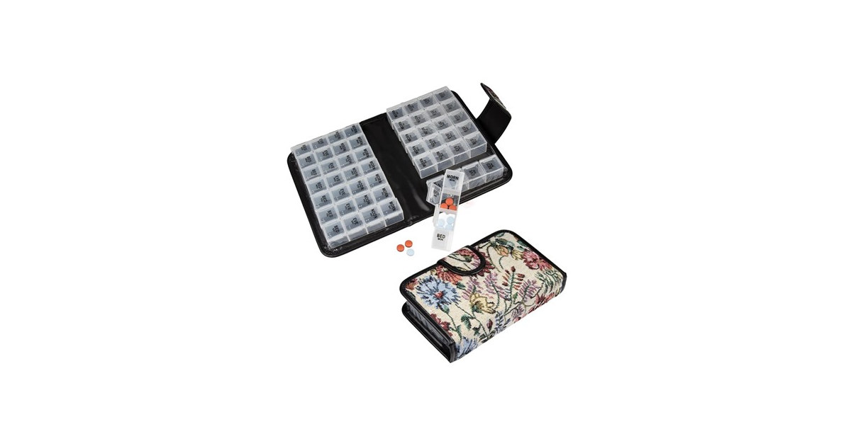 Smart Essentials Floral 14-Day Pill Case