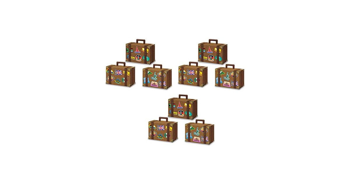 Beistle Luggage Gift Boxes 9 Pack