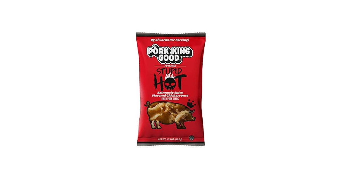 10pk Stupid Hot Pork Rinds