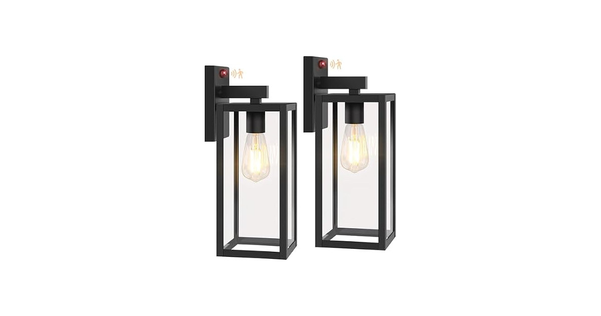 BesLowe 15" Upgraded Motion Sensor Outdoor Wall Light