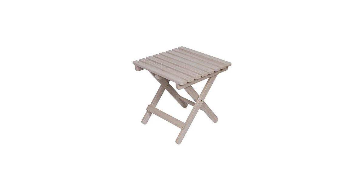 Shine Company 4119 Square Wooden Folding Side Table