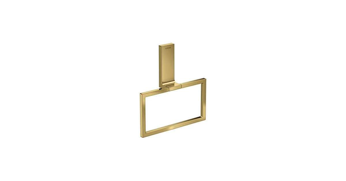 AXOR Universal Rectangular Towel Ring in Polished Gold Optic