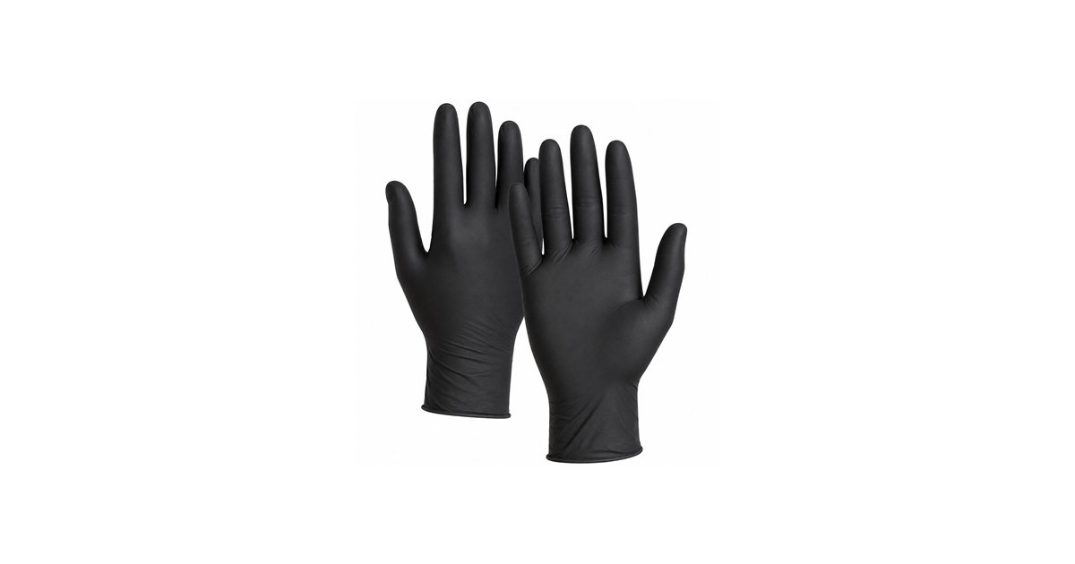 1000ct 4MIL Black Nitrile Gloves