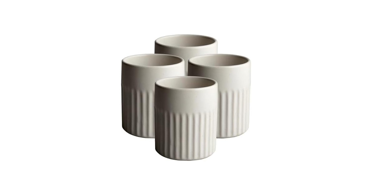 Goodies White Ribbed Water Cup