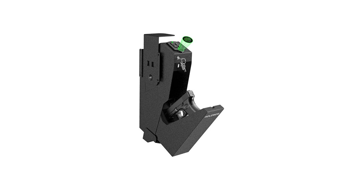 HOLEWOR Biometric Drop Down Gun Safe