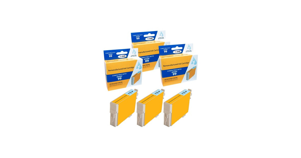 Compatible Epson 99 Light Cyan Ink Cartridge (3 Pack)