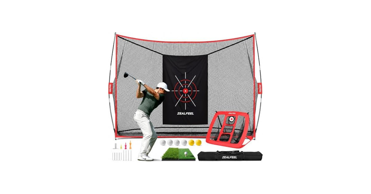 ZEALFEEL 10x7ft Golf Hitting Net Set