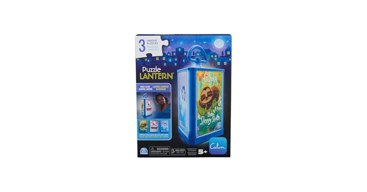 Calm App, 3-in-1 Glowing Lantern, 24-Piece Puzzle