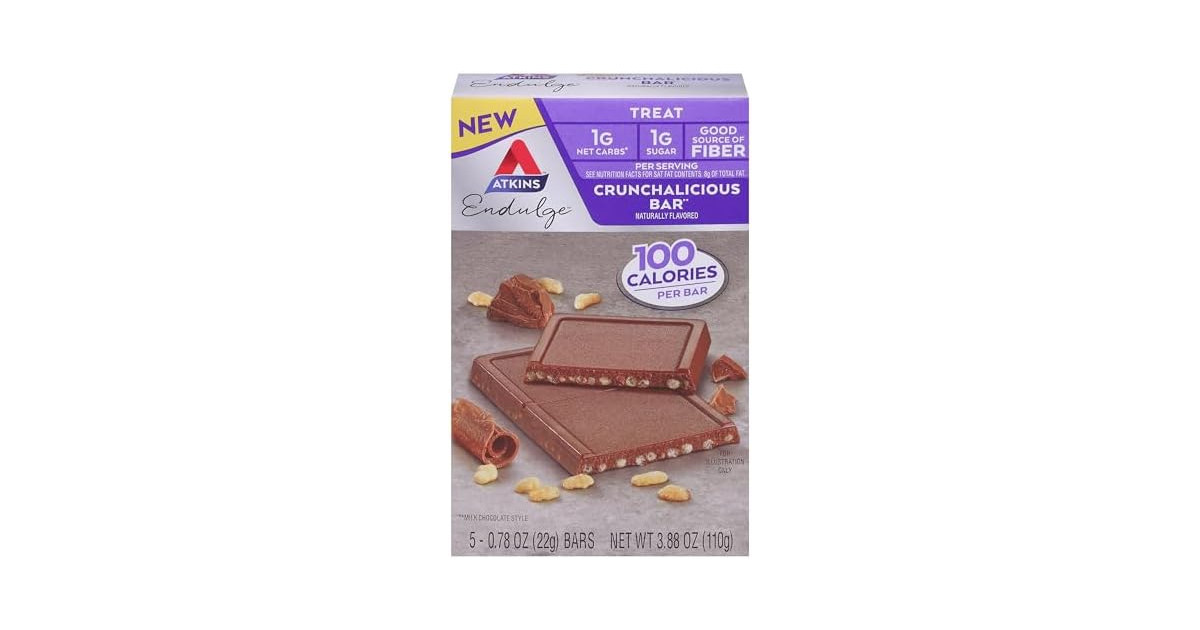 Atkins, Diet Treats Crunchalicious Bar,