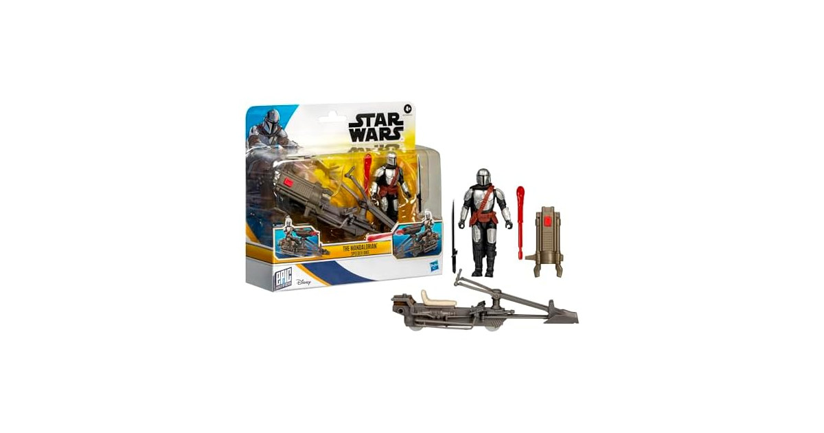 STAR WARS Epic World of Action The Mandalorian & Speeder Bike