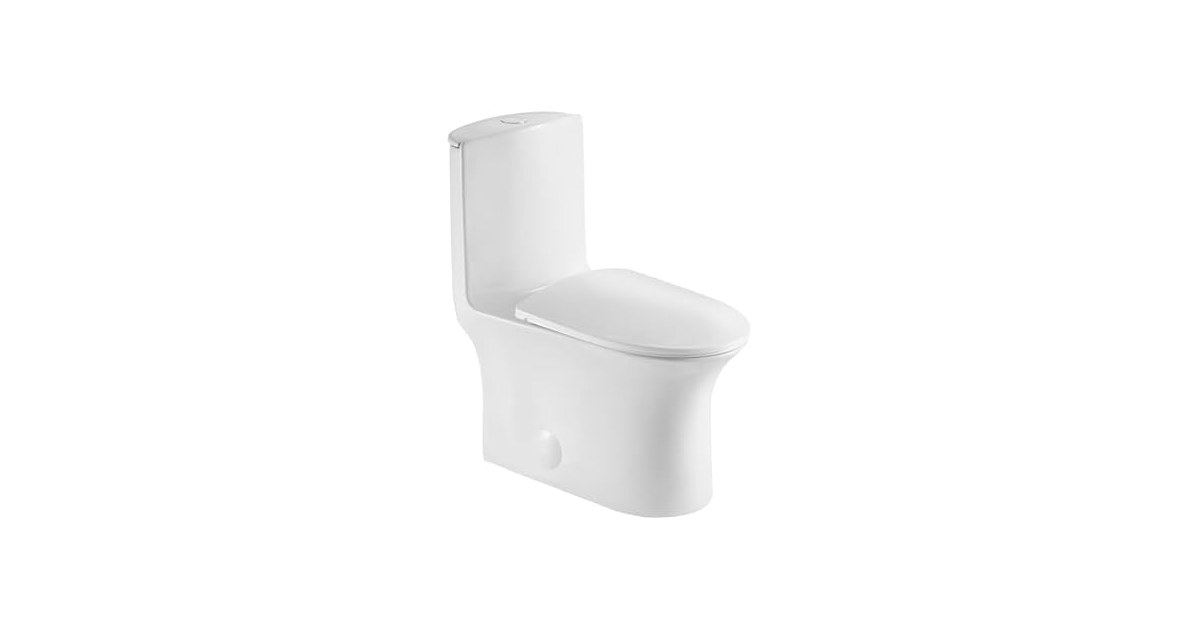 JINGZE Dual Flush Elongated Standard One Piece Toilet