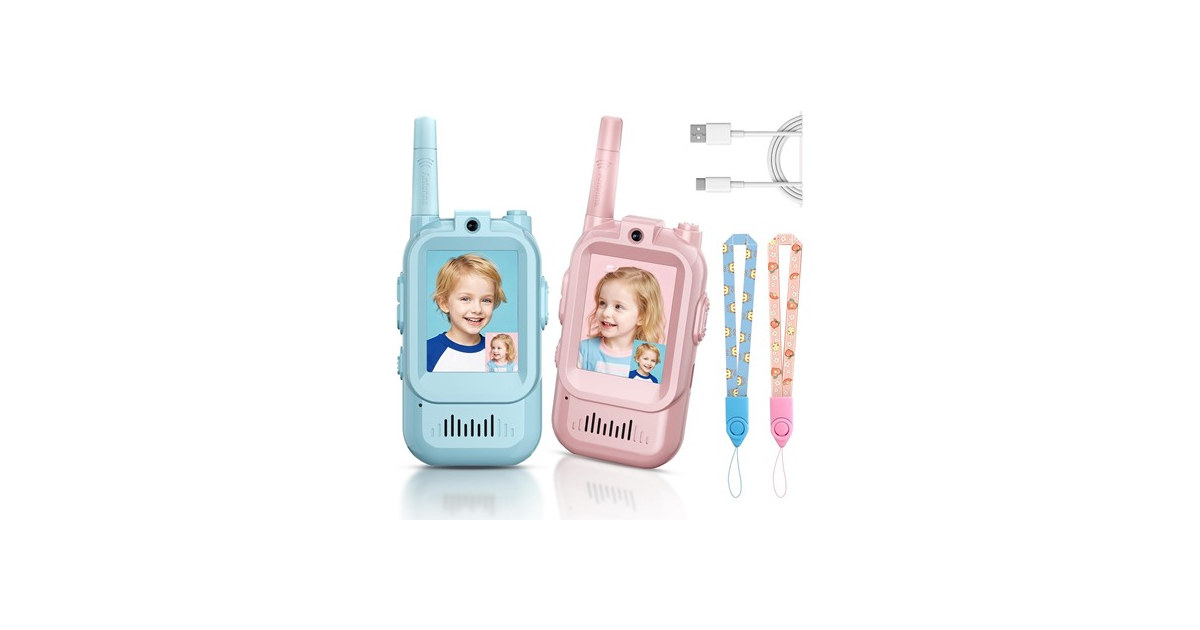 (2 Pack) Long Range Video Walkie-Talkie