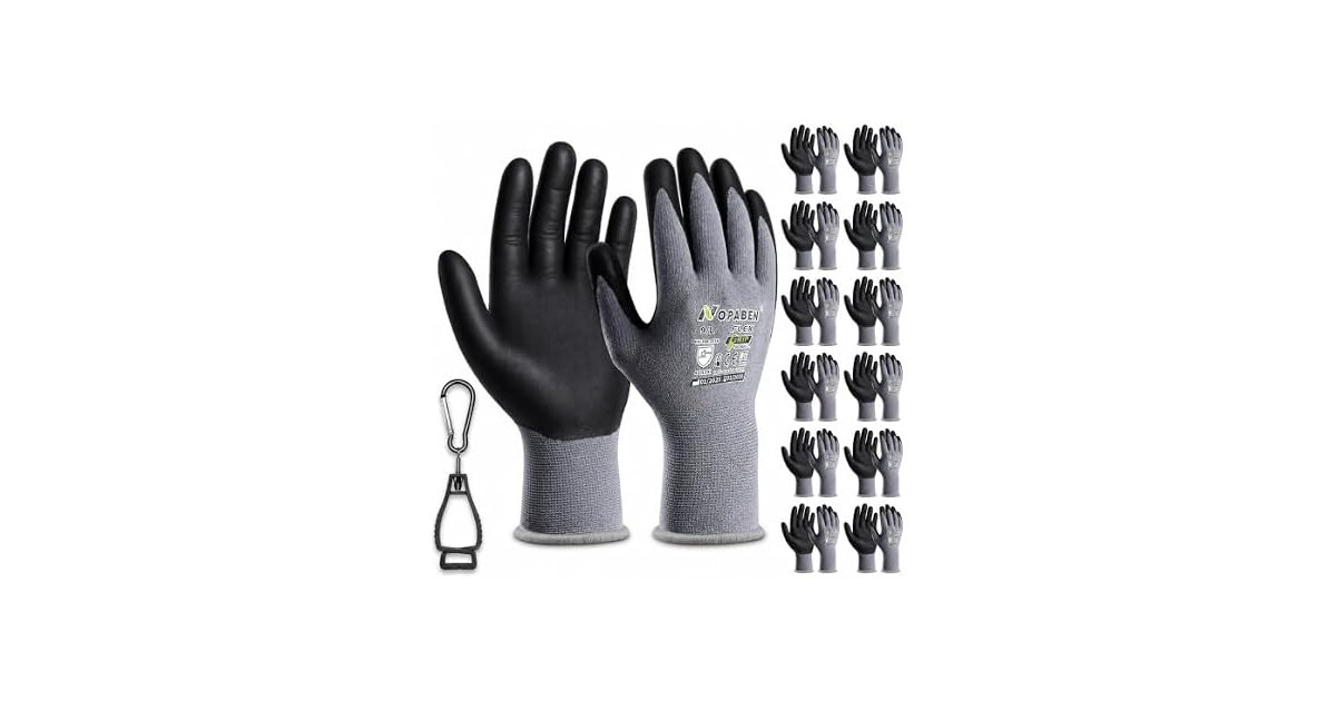 Nopaben Safety Work Gloves 12 Pairs