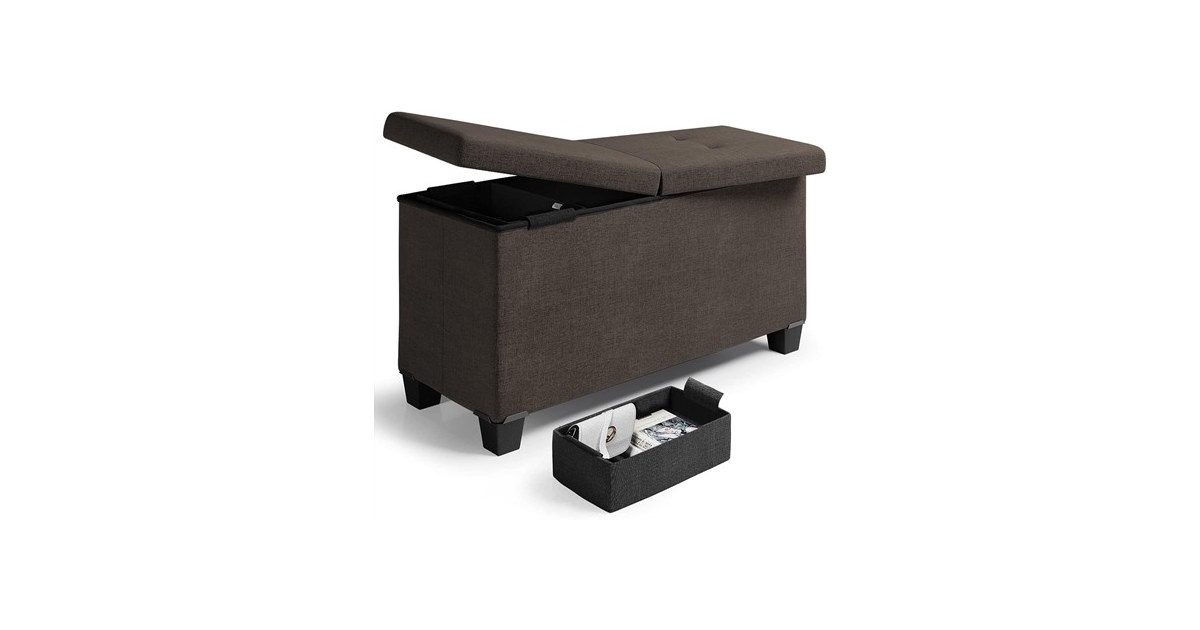 Nestl 30 Inch Storage Ottoman Bench