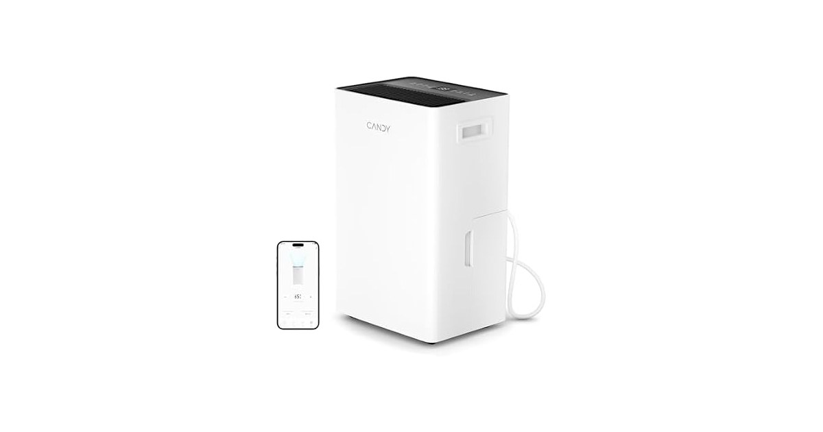 Candy 4500 Sq.Ft Dehumidifier for Basement, 80 Pt