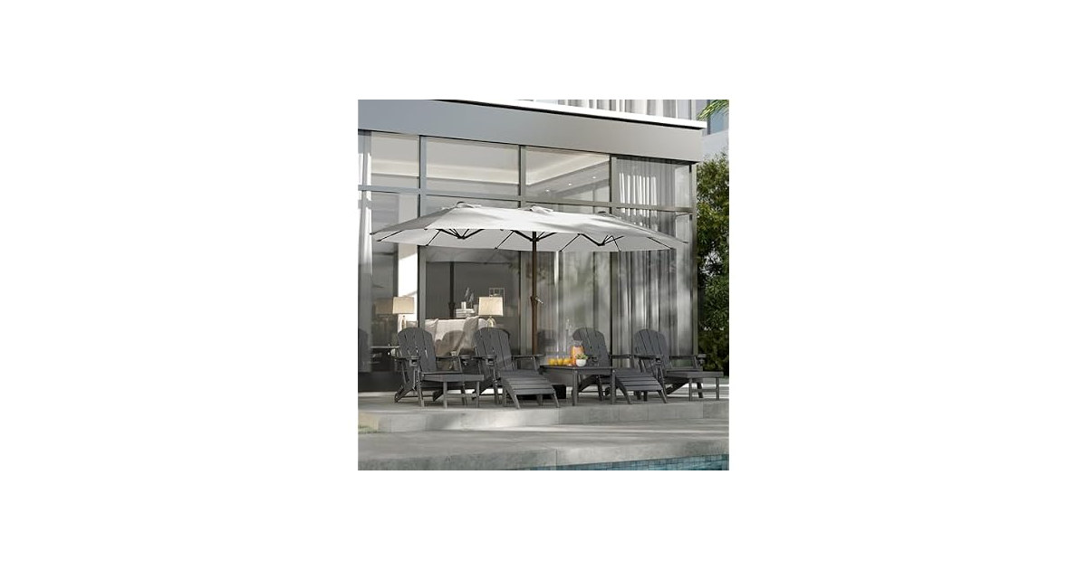 GREENVINES 15FT-Double-Sided-Patio-Umbrella-with-Base