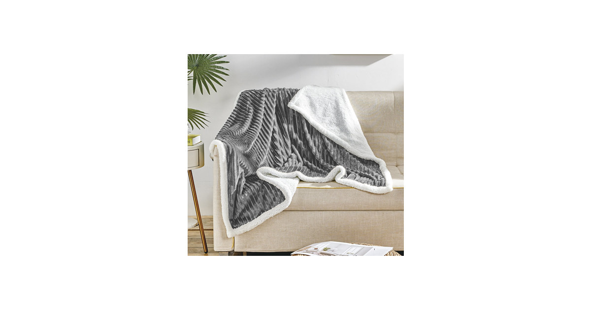 Ultra Soft Plush Corduroy Sherpa Blanket